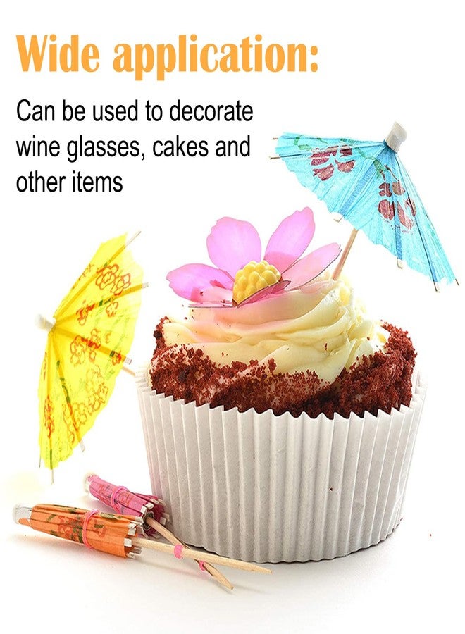 DNY Cocktail Umbrellas for Drinks Party Decoration 50 pcs | Colorful Designer Paper Mocktail Sticks | Tropical Hawaiian Toothpick - Image 5